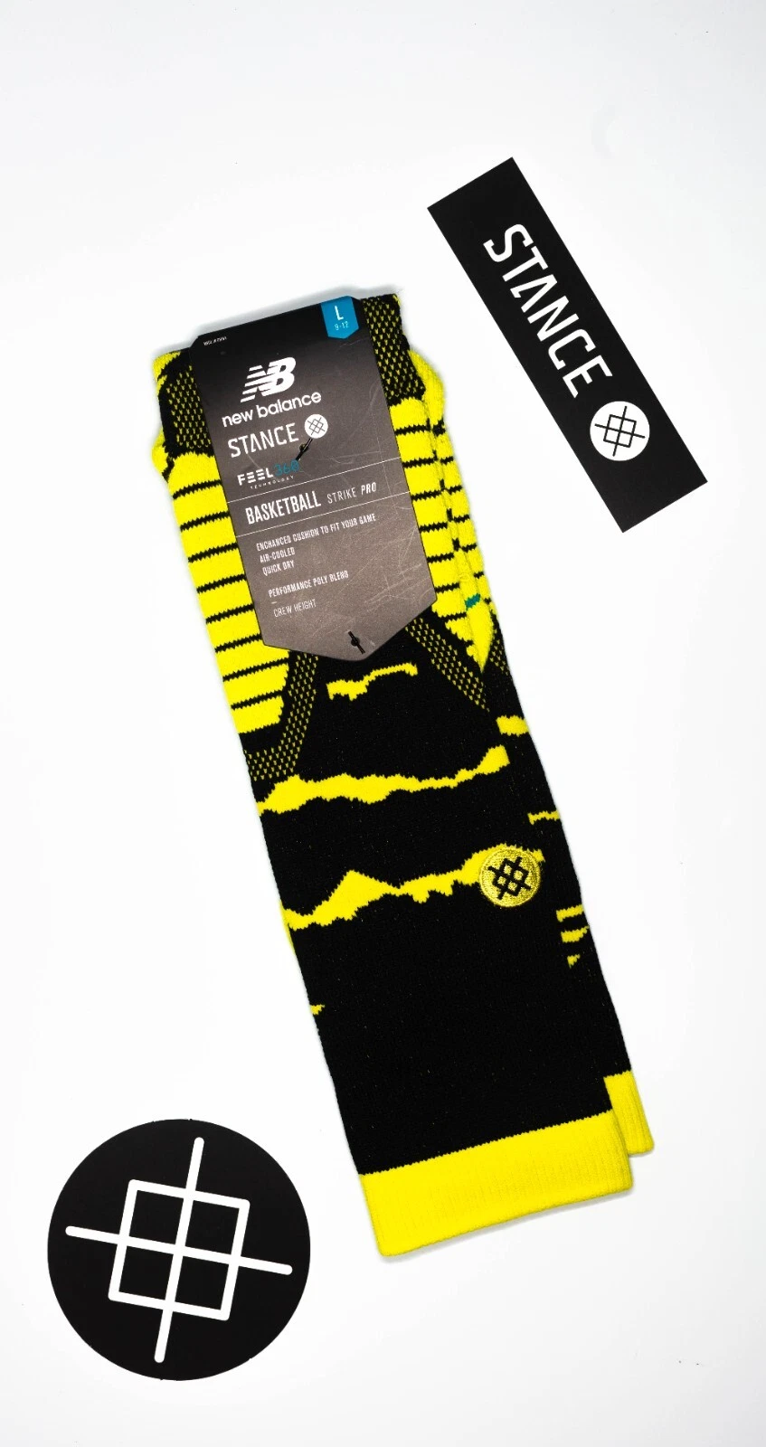 Stance x New Balance Basketball Socks 'Omnius Shred' | L | New With Tags