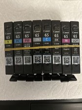 Set of empty ink cartridges for Canon Pixma Pro 200 - Cli-65 / Set of 8 used