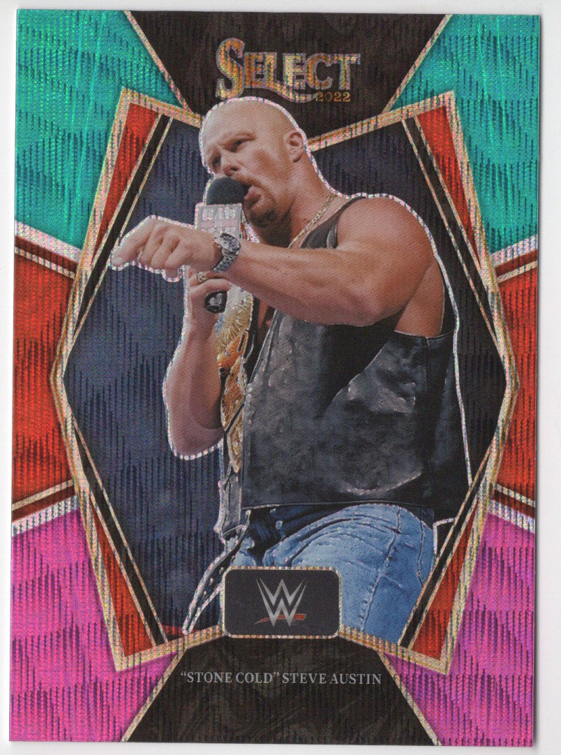 Stone Cold Steve Austin 2022 Panini Select WWE Tri-Color Prizm