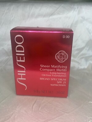 Shiseido Sheer Matifying Compact Refill 9.8g Foundation Very Rich Brown D 30