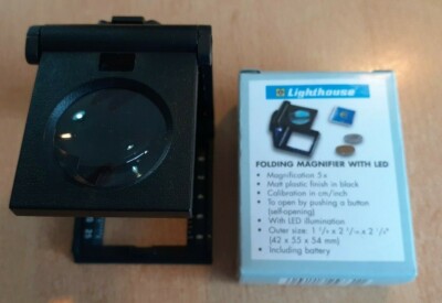 Lighthouse 5x LED folding magnifier. Ref 308 008. Brand new in box. | eBay