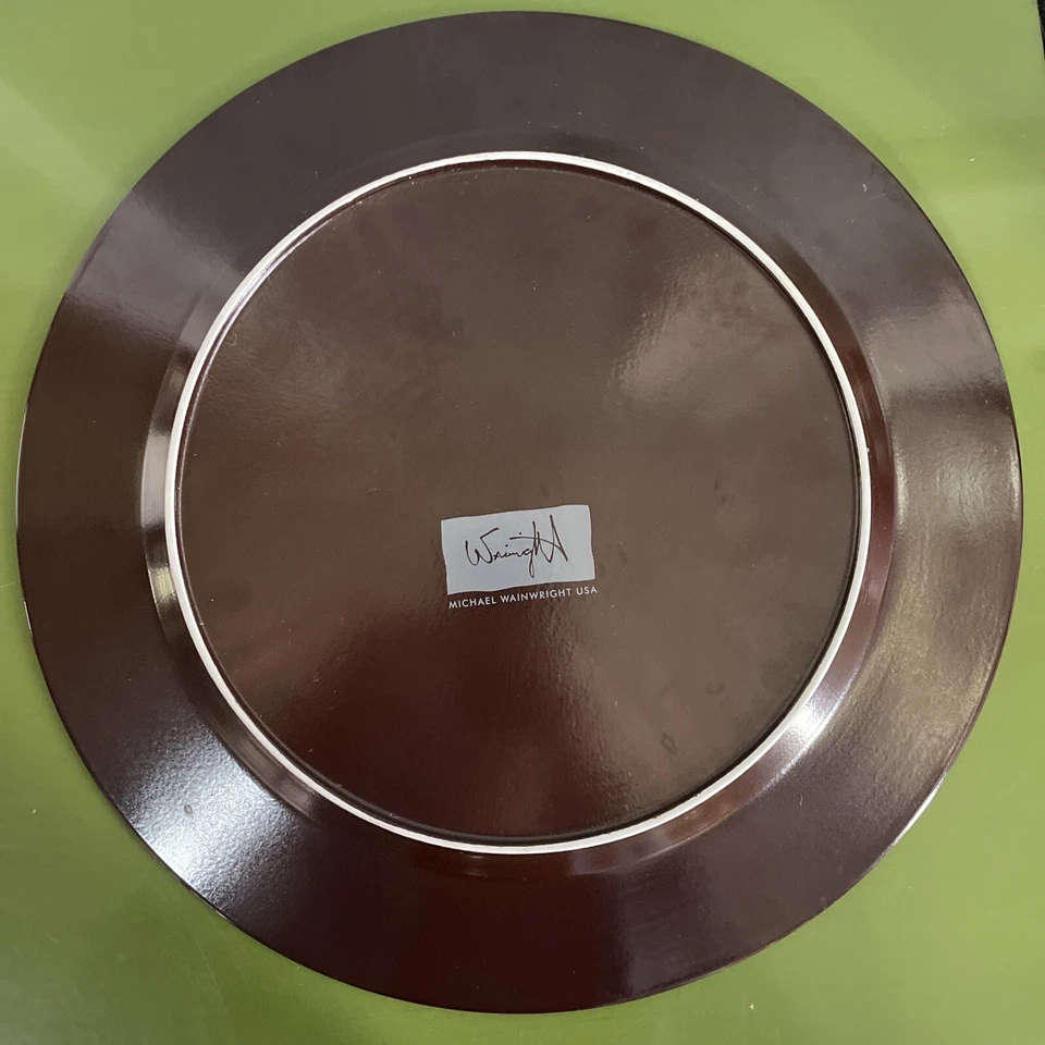 Michael Wainwright Tempio Luna Espresso Gold Round LARGE Platter 14 " - Image 4 of 4