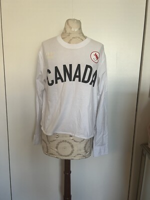 DSquared2 x Hudson s Bay Women Canada Olympic Wear Shirt White Top SZ S