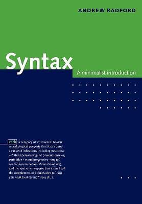 Syntax A Minimalist Introduction Radford Paperback Cambridge University Press