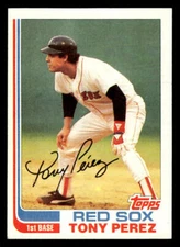 1982 Topps #255 Tony Perez Card Boston Red Sox