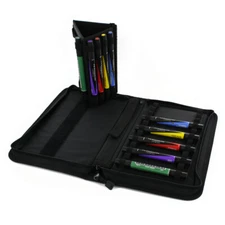 Tran Products Studio Double-Ended Marker Storage Case, Zippered - Black