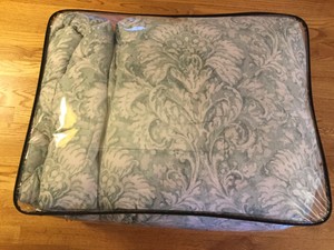 Tahari-Cotton-Blue-Green-Paisley-Floral-Queen-Comforter-3-Pillows-2-Shams
