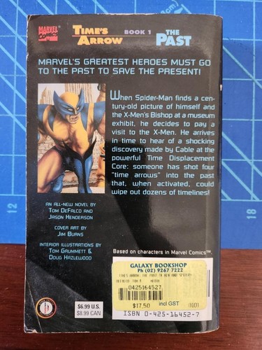 2nd hand Superhero Novel X-Men Spiderman Times Arrow Book 1 by Tom DeFalco and A - Picture 2 of 2