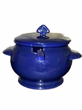 Chantal 3 1/2 Quart Soup Tureen Lid & Ladle Included Navy Blue 91-ST18L