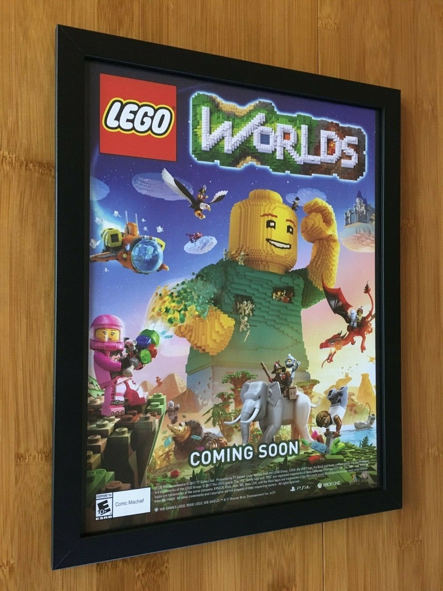 LEGO Worlds Framed Print Ad/Poster Official PS4 Xbox One Nintendo