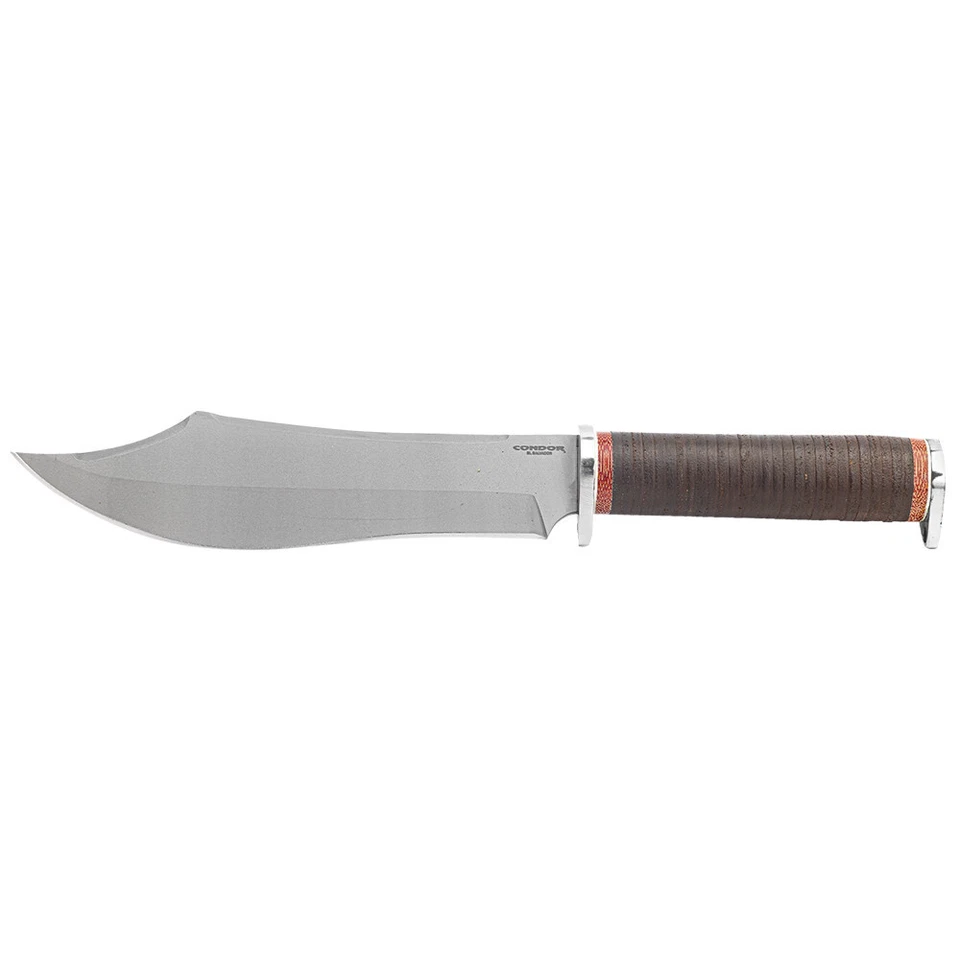 Ferramenta e faca Condor cinza Pioneer Bowie CTK3975-7.0HC couro empilhado com bainha - Imagem 3 de 4