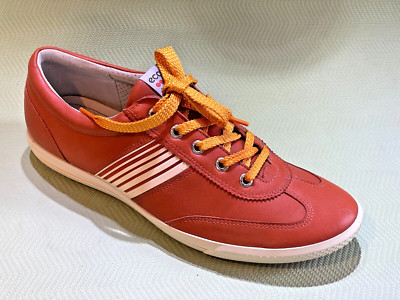 ECCO Hydromax Leder Schuhe, Freizeitschuhe. Orange-Cognac. Gr.42.Neuwertig.