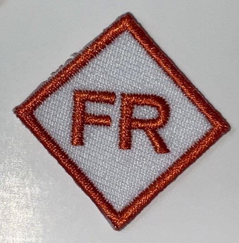 5 Red/White Replacement FR Patches Iron On Fire Retardant Shirt *Bonus Patch* - Picture 2 of 2