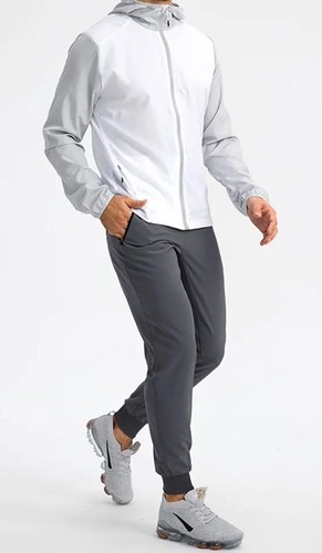 Pudolla Mens Grey Lightweight Stretch Jogger Workout Running Pants 2XL -NWT #775