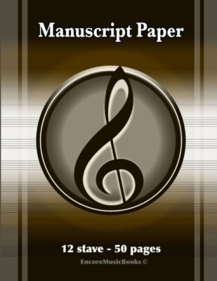 Lupo - Manuscript Paper 50 Pages - 12 Stave - New paperback or softb - X555z