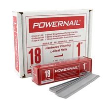 Powernail L100185 18-Gauge 1-Inch Length L-Cleat Flooring Nails (5000 ct)
