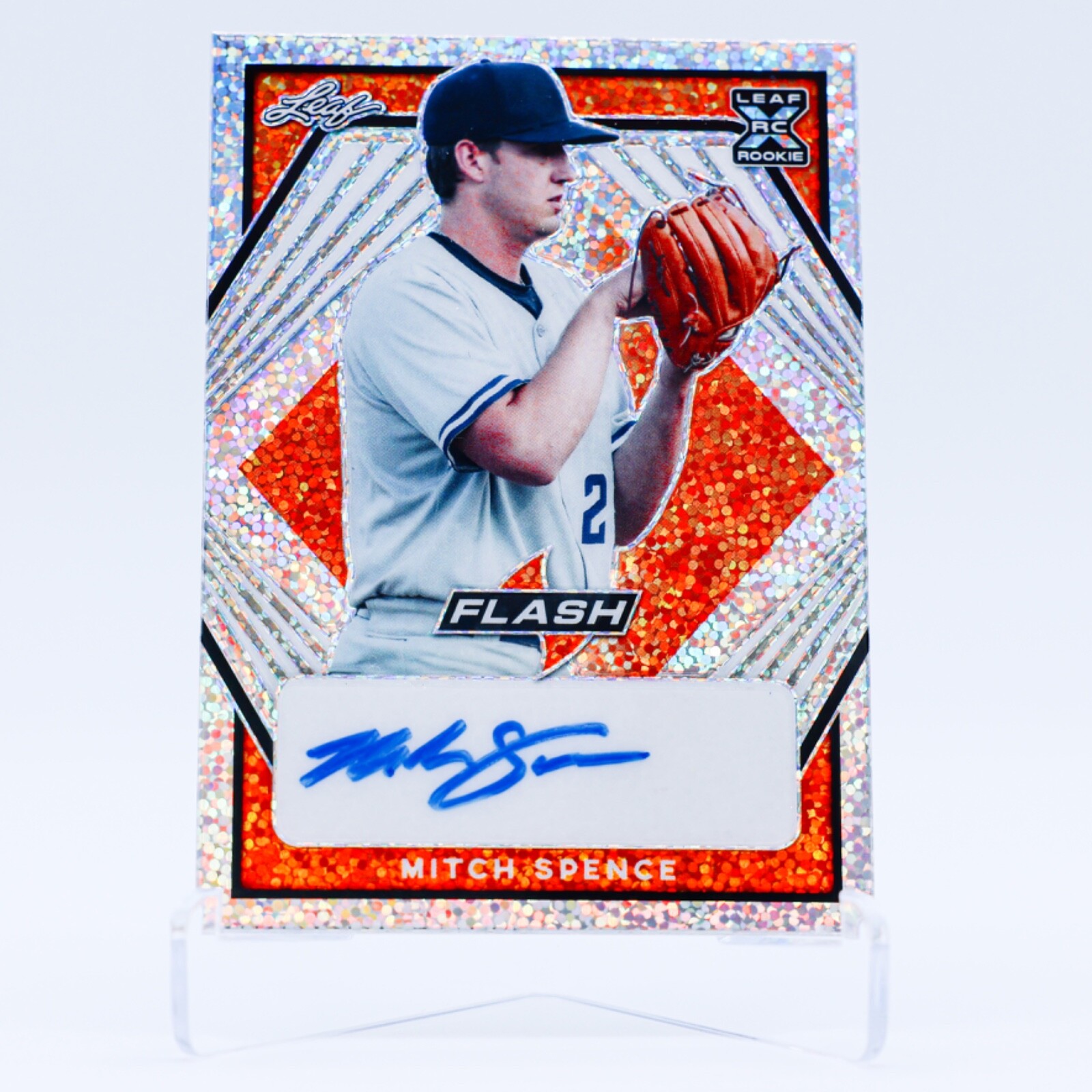 2021 Leaf Flash Mitch Spence Auto Orange /10 #BA-MS1