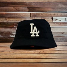LA Dodgers Bucket Hat Adult OSFM Blk Vtg Los Angeles MLB Rare