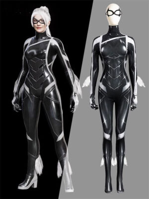 Spider-Man 2 Felicia Hardy Jumpsuits Cosplay Custome Women Black Bodysuit 