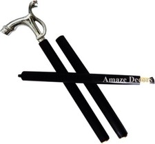 Striking king cobra Cane Venomous Walking Stick brass Snake Walking Cane