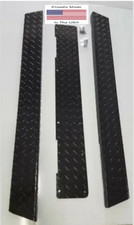 YAMAHA GOLF CART-DIAMOND PLATE ROCKERS G2-G9 Rocker panels  Kick Black Made USA