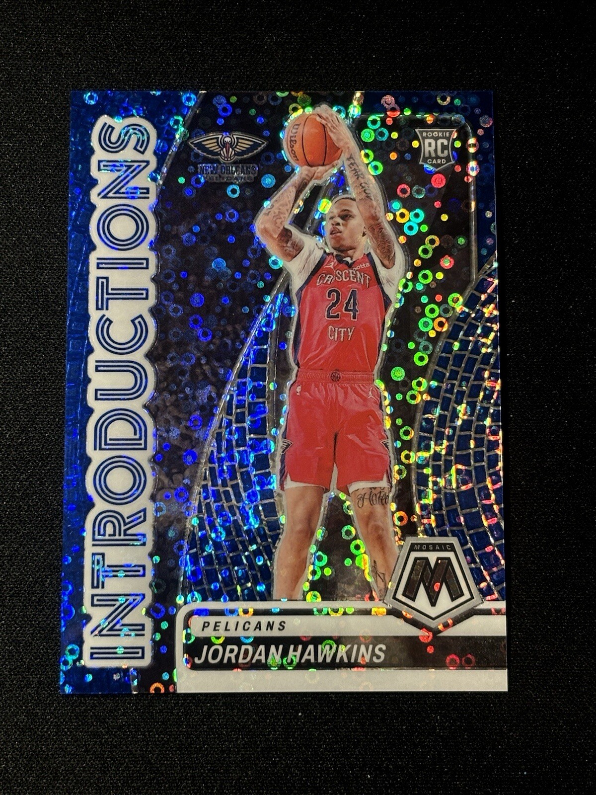 2023-24 Mosaic JORDAN HAWKINS Introductions Rookie Blue Fast Break #/85 #14