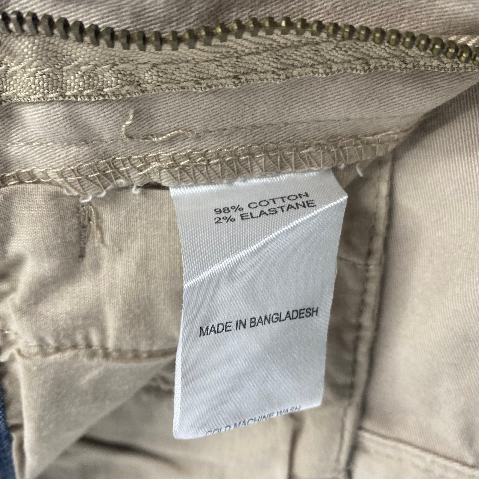 Mens Jay Jays Brand Stretch Zip Front Chino Shorts Ca… Gem