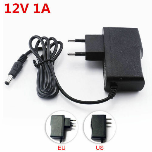 Adaptador de fuente de alimentación LED AC 110V 240V a CC 12V 1A para tira de LED enchufe de EE. UU. - Imagen 1 de 10