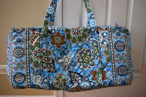 Vera Bradley große Reisetasche New Hope Batik Bali blau Glod Midnight Hue - Neu mit Etikett! - Bild 4 von 17