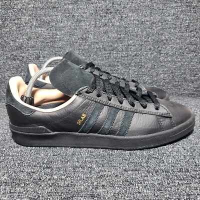 Adidas Campus ADV Silas Mens 12 Core Black Leather Shoes EE6148