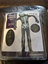 Glow in the Dark Skeleton Costume, Child Size M Medium 8-10