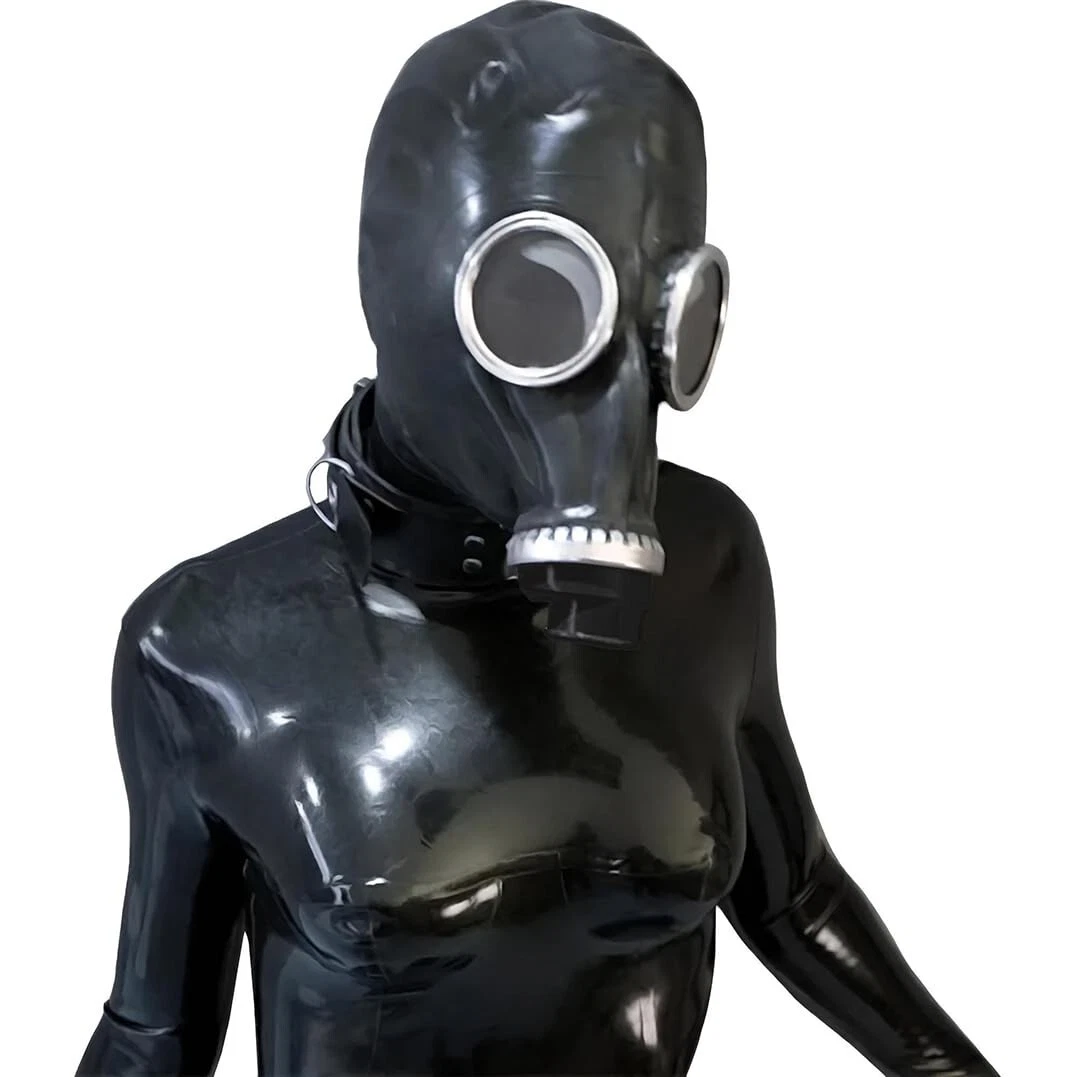 Latex Cosplay Gas Mask,Full Face Steampunk Mask for Men And Women