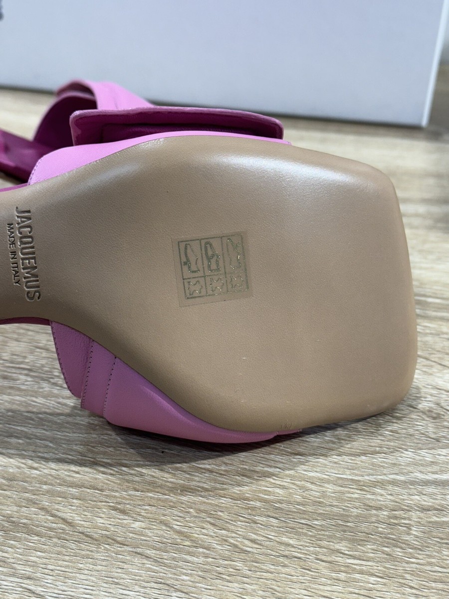 サンダル・ミュール JACQUEMUS Women Sandals 223FO035 PINK Jacquemus Sandale Frauen Les Mules Schwimmbad Leder Pink