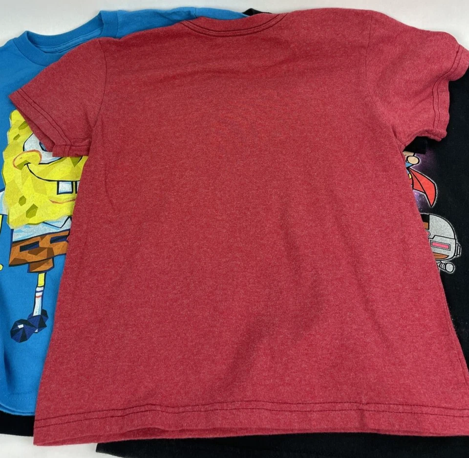 Lote de 4 Camisetas Niños Niño Talla L7 Disney TMNT Bob Esponja DC Batman Superman Foto 3 de 4