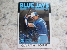 Blue Jays Garth Iorg Signed Autographed 1986 Topps Nr.Mint