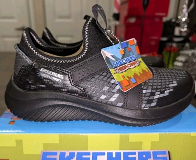 Boys Skechers Mega Craft Ultra Shoes Flex 3.0 NIB Size 3 Black Machine Washable