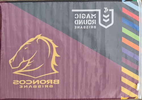 2024 NRL MAGIC ROUND OFFICIAL SUPPORTER FLAG – BRISBANE BRONCOS - Bild 2 von 2
