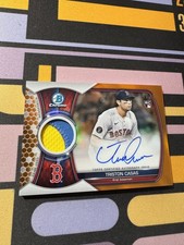 2023 Bowman Chrome - Chrome Autograph Relics Triston Casas #BCAR-TC Orange /25