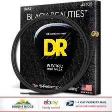 Coated Steel Medium Bass Guitar Strings Set, .045-.105 Gauge for Electric Bass