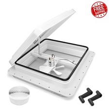 GDDGHS 14x14" RV Roof Vent with Fan, Handles