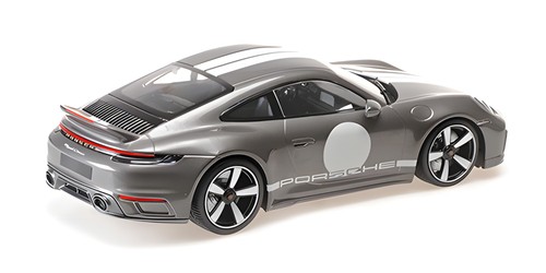 Minichamps 1:18 PORSCHE 911 (992) SPORT CLASSIC GREY MET 2022 W/STRIPE-155062004 - Foto 2 di 4