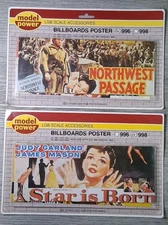 2X LOT Model Power #996 & #998 G Scale Movie Billboard Sets 1924-1940 1940-1960