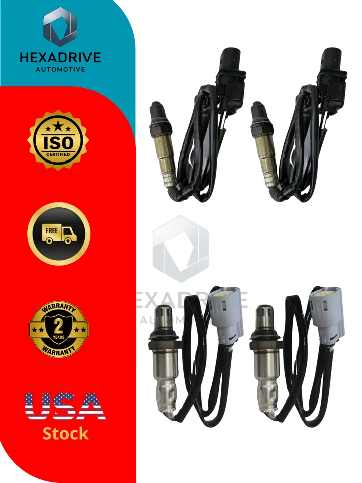 Juego de 4 piezas sensor de oxígeno para camioneta Ford F-250 F-250 Super Duty 2017-2020 6,2 L Foto 2 de 3