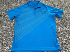 Oakley Shirt Mens Medium Short Sleeve Golf Polo Lightweight Outdoors Blue