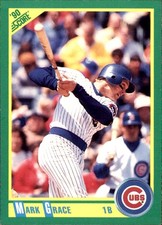 Mark Grace 1990 Score #150 Chicago Cubs FREE SHIPPING AutographDen