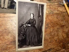 1860S-CIVIL WAR- CDV PHOTO- WOMAN--NYC