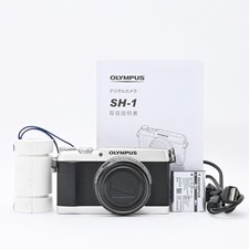 Olympus Stylus SH-1 Digital Camera Silver 24x Optical Zoom Compact Excellent