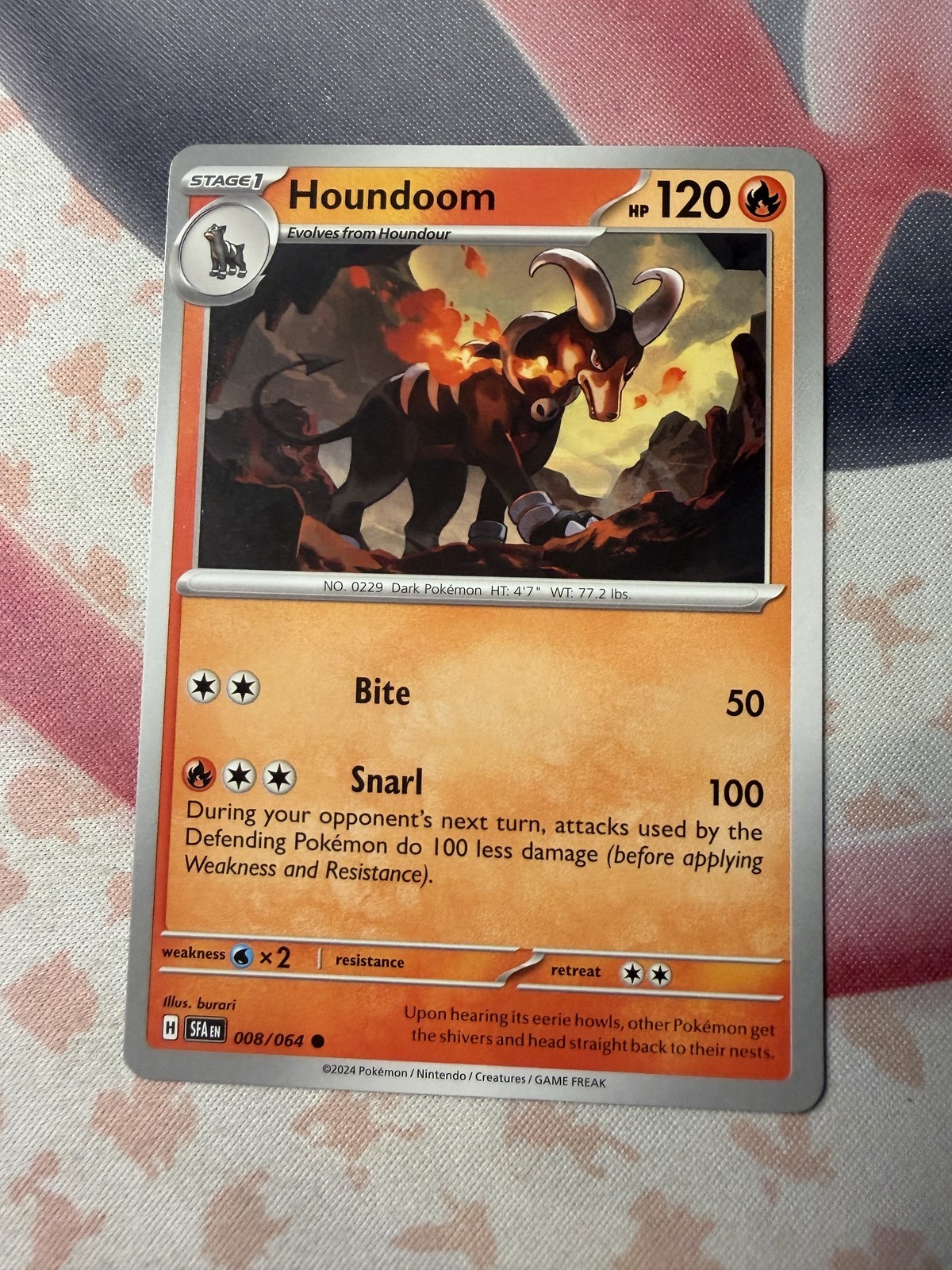 Houndoom - Common SV: Shrouded Fable 008/064 NM English