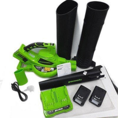 Greenworks Akku Laubsauger Gartengeräte GD24X2BVK4X kraftvoll - Unvollständig