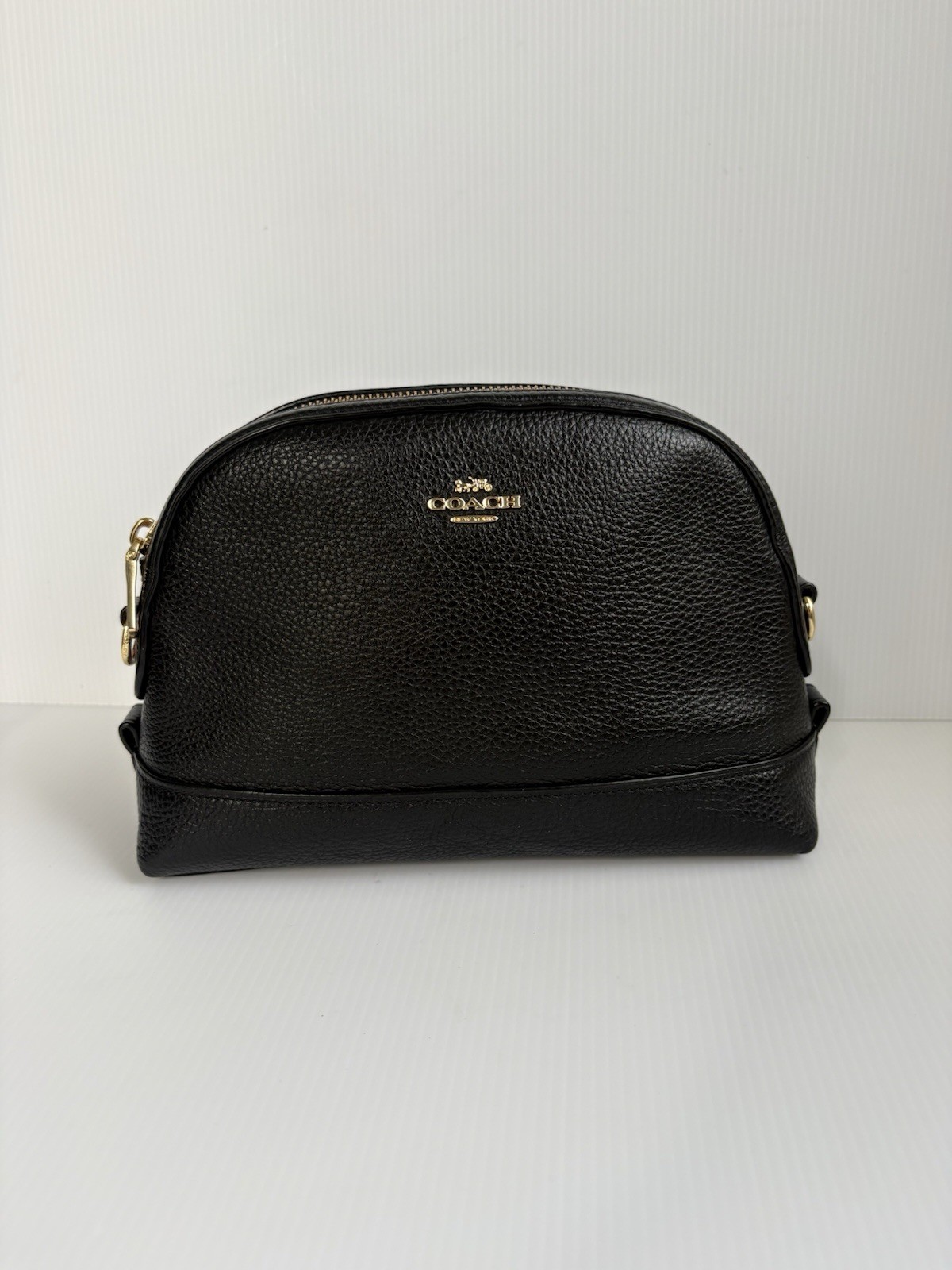 COACH #F76673 Pebbled Leather Dome Crossbody - Black Color - NO STRAP-AS IS